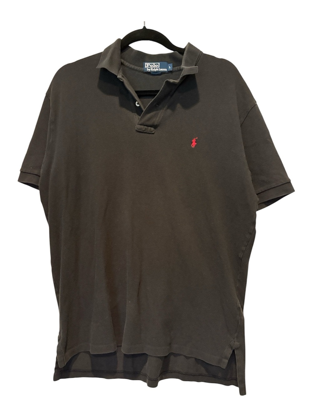 Polo By Ralph Lauren, Men's Short Sleeve Polo Shirt. Black. Size Large